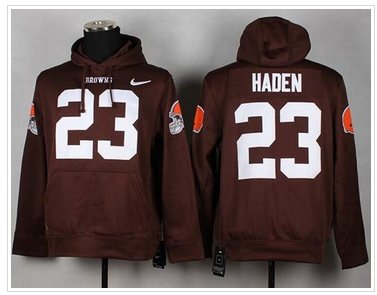 NEW Browns #23 Joe Haden Brown Pullover NFL Hoodie NEW Browns #23 Joe Haden Brown Pullover NFL Hoodie