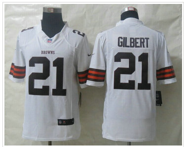 NEW NFL Cleveland Browns #21 Justin Gilbert White Limited Jersey