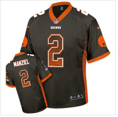 NEW Cleveland Browns #2 Johnny Manziel Brown Team Color NFL Elite Drift Fashion Jersey NEW Cleveland Browns #2 Johnny Manziel Brown Team Color NFL Elite Drift Fashion Jersey