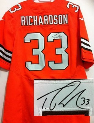 NEW Cleveland Browns 33 Trent Richardson Brown Orange Signed Elite NFL Jerseys NEW Cleveland Browns 33 Trent Richardson Brown Orange Signed Elite NFL Jerseys