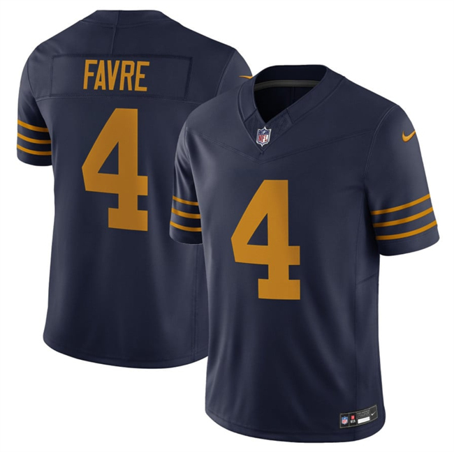 Men's Green Bay Packers #4 Brett Favre Navy The 1923 Classic Vapor F.U.S.E. Limited Stitched Football Jersey Men's Green Bay Packers #4 Brett Favre Navy The 1923 Classic Vapor F.U.S.E. Limited Stitched Football Jersey