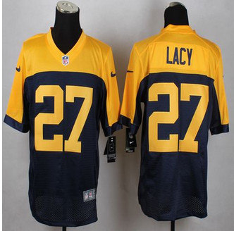 New Green Bay Packers #27 Eddie Lacy Navy Blue Alternate Men's Stitched NFL New Elite Jersey