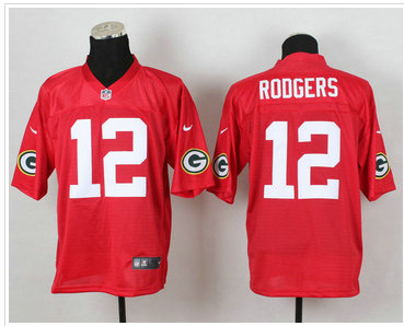 New Green Bay Packers #12 Aaron Rodgers Red Elite Jerseys