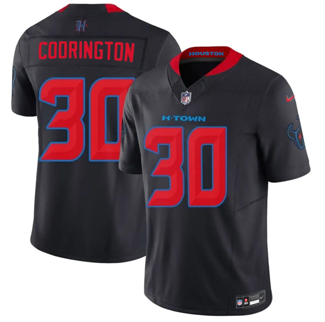 Men's Houston Texans #30 Brandon Codrington Navy 2nd Alternate 2026 F.U.S.E. Vapor Limited Stitched Football Jersey Men's Houston Texans #30 Brandon Codrington Navy 2nd Alternate 2026 F.U.S.E. Vapor Limited Stitched Football Jersey