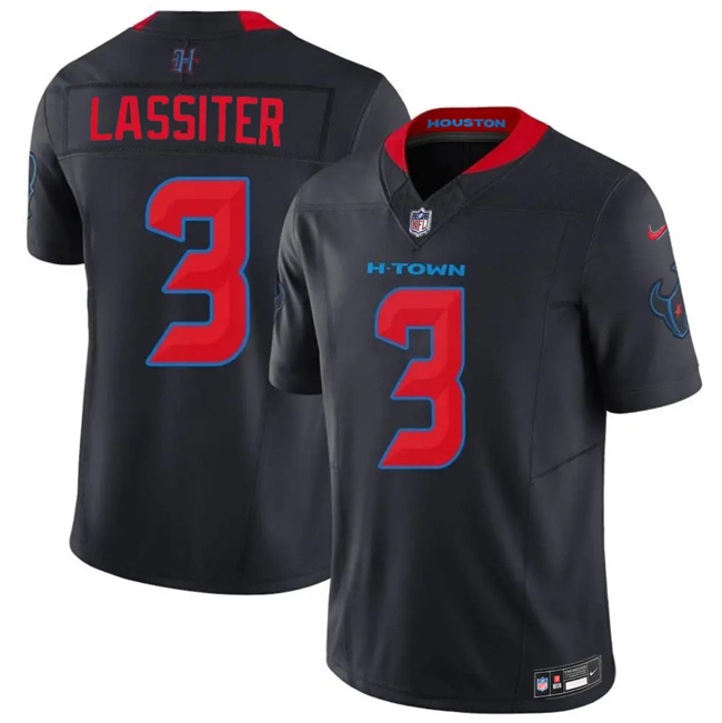 Men's Houston Texans #3 Kamari Lassiter Navy 2nd Alternate 2026 F.U.S.E. Vapor Limited Stitched Football Jersey Men's Houston Texans #3 Kamari Lassiter Navy 2nd Alternate 2026 F.U.S.E. Vapor Limited Stitched Football Jersey