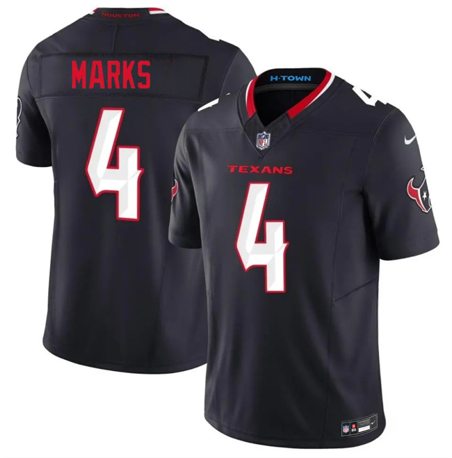 Men's Houston Texans #4 Woody Marks Navy 2nd Alternate 2026 F.U.S.E. Vapor Limited Stitched Football Jersey Men's Houston Texans #4 Woody Marks Navy 2nd Alternate 2026 F.U.S.E. Vapor Limited Stitched Football Jersey
