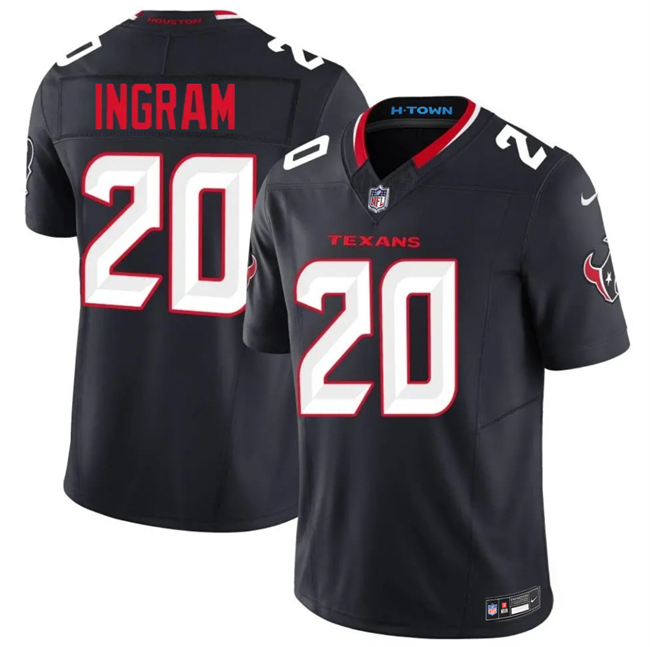 Men's Houston Texans #20 Ja'Marcus Ingram Navy 2026 F.U.S.E. Vapor Limited Stitched Football Jersey Men's Houston Texans #20 Ja'Marcus Ingram Navy 2026 F.U.S.E. Vapor Limited Stitched Football Jersey