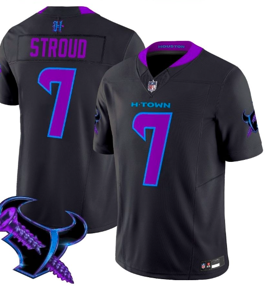 Men's Houston Texans #7 C.J. Stroud Black F.U.S.E. 2025 2025 DJ SCREW Vapor Limited Stitched Football Jersey Men's Houston Texans #7 C.J. Stroud Black F.U.S.E. 2025 2025 DJ SCREW Vapor Limited Stitched Football Jersey