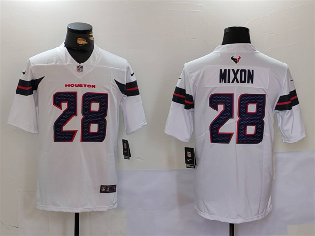 Men's Houston Texans #28 Joe Mixon White Vapor Untouchable Stitched Football Jersey Men's Houston Texans #28 Joe Mixon White Vapor Untouchable Stitched Football Jersey