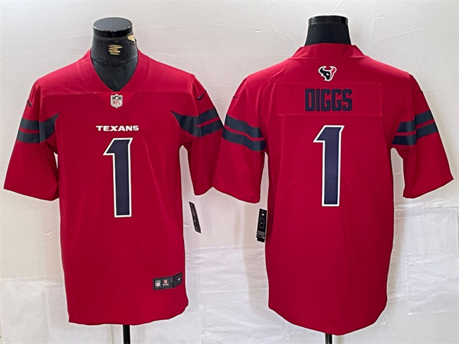 Men's Houston Texans #1 Stefon Diggs Red Vapor Untouchable Stitched Football Jersey Men's Houston Texans #1 Stefon Diggs Red Vapor Untouchable Stitched Football Jersey