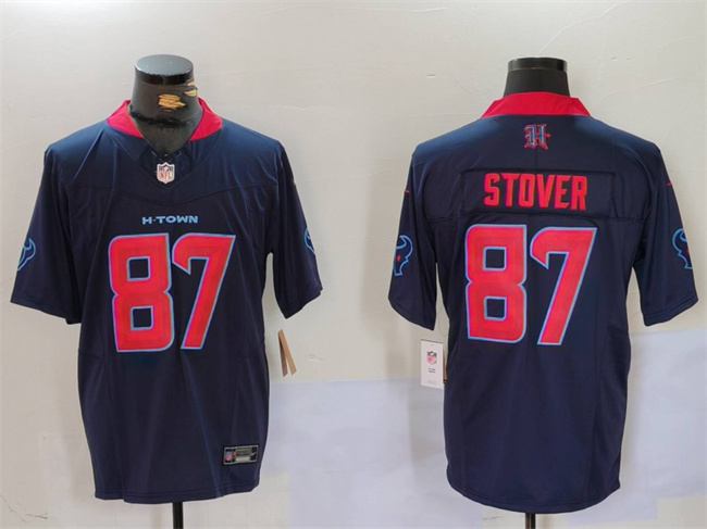 Men's Houston Texans #87 Cade Stover Navy 2nd Alternate F.U.S.E. Vapor Limited Stitched Football Jersey Men's Houston Texans #87 Cade Stover Navy 2nd Alternate F.U.S.E. Vapor Limited Stitched Football Jersey