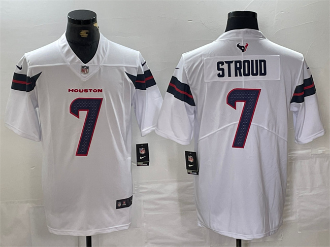 Men's Houston Texans #7 C.J. Stroud White Vapor Untouchable Stitched Football Jersey Men's Houston Texans #7 C.J. Stroud White Vapor Untouchable Stitched Football Jersey