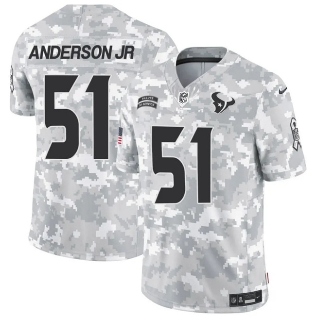 Men's Houston Texans #51 Will Anderson Jr 2024 F.U.S.E Arctic Camo Salute To Service Limited Stitched Football Jersey Men's Houston Texans #51 Will Anderson Jr 2024 F.U.S.E Arctic Camo Salute To Service Limited Stitched Football Jersey