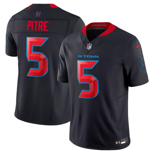 Men's Houston Texans #5 Jalen Pitre Navy 2024 2nd Alternate F.U.S.E Vapor Stitched Jersey Men's Houston Texans #5 Jalen Pitre Navy 2024 2nd Alternate F.U.S.E Vapor Stitched Jersey