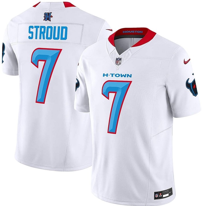 Men's Houston Texans #7 C.J. Stroud White 2024 F.U.S.E. Limited Stitched Jersey Men's Houston Texans #7 C.J. Stroud White 2024 F.U.S.E. Limited Stitched Jersey