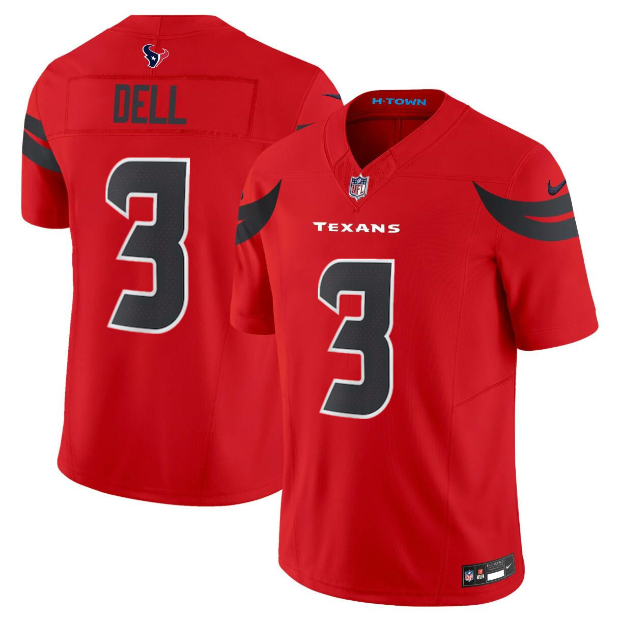 Men's Houston Texans #3 Tank Dell Red 2024 Alternate F.U.S.E Vapor Stitched Jersey Men's Houston Texans #3 Tank Dell Red 2024 Alternate F.U.S.E Vapor Stitched Jersey