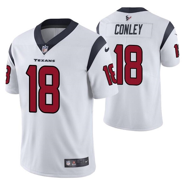 Men's Houston Texans #18 Chris Conley White Vapor Untouchable Limited Stitched Jersey Men's Houston Texans #18 Chris Conley White Vapor Untouchable Limited Stitched Jersey
