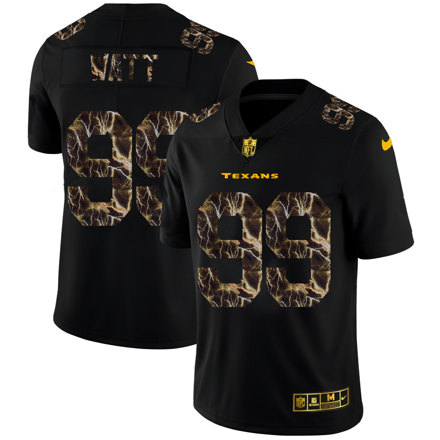 Houston Texans #99 J.J. Watt Men's Black Nike Flocked Lightning Vapor Limited NFL Jersey Houston Texans #99 J.J. Watt Men's Black Nike Flocked Lightning Vapor Limited NFL Jersey