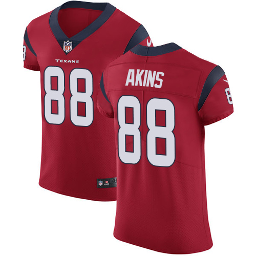 Nike Texans #88 Jordan Akins Red Alternate Men's Stitched NFL New Elite Jersey Nike Texans #88 Jordan Akins Red Alternate Men's Stitched NFL New Elite Jersey