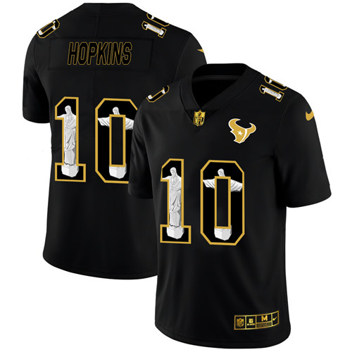 Houston Texans #10 DeAndre Hopkins Men's Nike Carbon Black Vapor Cristo Redentor Limited NFL Jersey