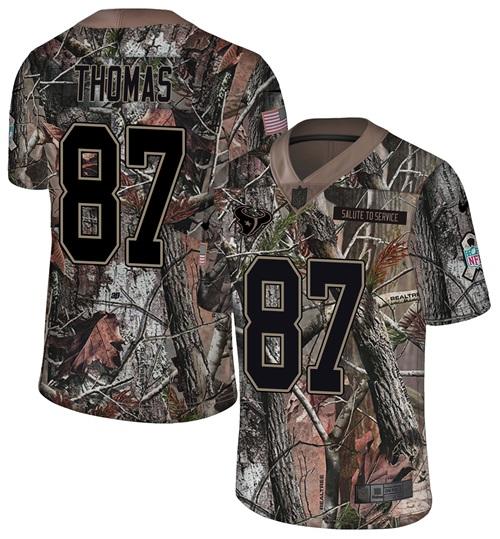 Nike Texans #87 Demaryius Thomas Camo Men's Stitched NFL Limited Rush Realtree Jersey