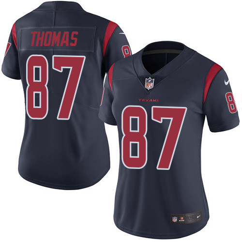 Nike Texans #87 Demaryius Thomas Navy Blue Women's Stitched NFL Limited Rush Jersey Nike Texans #87 Demaryius Thomas Navy Blue Women's Stitched NFL Limited Rush Jersey