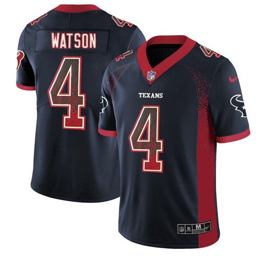 Nike Texans #4 Deshaun Watson Navy Blue Team Color Men's Stitched NFL Limited Rush Drift Fashion Jersey Nike Texans #4 Deshaun Watson Navy Blue Team Color Men's Stitched NFL Limited Rush Drift Fashion Jersey