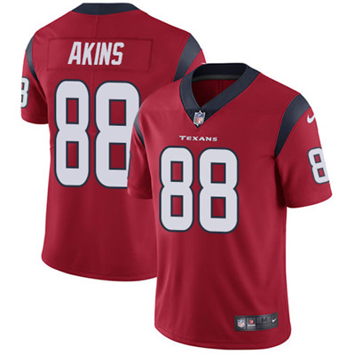 Nike Texans #88 Jordan Akins Red Alternate Men's Stitched NFL Vapor Untouchable Limited Jersey Nike Texans #88 Jordan Akins Red Alternate Men's Stitched NFL Vapor Untouchable Limited Jersey