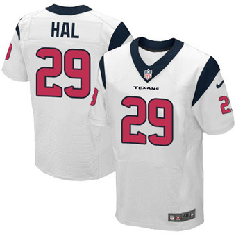 Nike Texans #29 Andre Hal White Men's Stitched NFL Elite Jersey Nike Texans #29 Andre Hal White Men's Stitched NFL Elite Jersey
