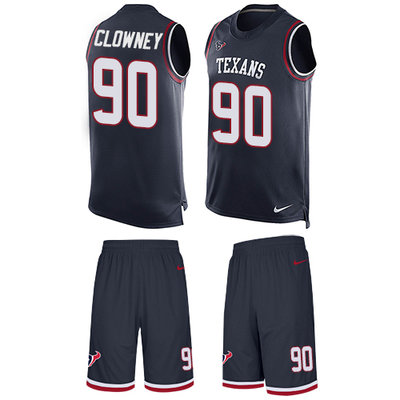 Nike Texans #90 Jadeveon Clowney Navy Blue Team Color Men's Stitched NFL Limited Tank Top Suit Jersey Nike Texans #90 Jadeveon Clowney Navy Blue Team Color Men's Stitched NFL Limited Tank Top Suit Jersey