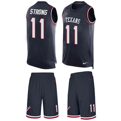 Nike Texans #11 Jaelen Strong Navy Blue Team Color Men's Stitched NFL Limited Tank Top Suit Jersey Nike Texans #11 Jaelen Strong Navy Blue Team Color Men's Stitched NFL Limited Tank Top Suit Jersey