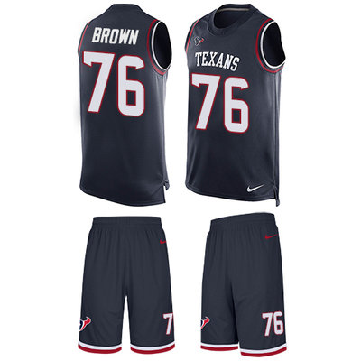 Nike Texans #76 Duane Brown Navy Blue Team Color Men's Stitched NFL Limited Tank Top Suit Jersey Nike Texans #76 Duane Brown Navy Blue Team Color Men's Stitched NFL Limited Tank Top Suit Jersey