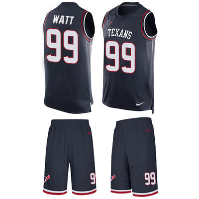Nike Texans #99 J.J. Watt Navy Blue Team Color Men's Stitched NFL Limited Tank Top Suit Jersey Nike Texans #99 J.J. Watt Navy Blue Team Color Men's Stitched NFL Limited Tank Top Suit Jersey