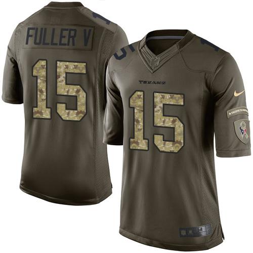 Nike Texans #15 Will Fuller V Green Men's Stitched NFL Limited Salute to Service Jersey Nike Texans #15 Will Fuller V Green Men's Stitched NFL Limited Salute to Service Jersey