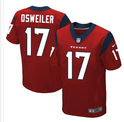 Nike Texans #17 Brock Osweiler Red Alternate Men's Stitched NFL Elite Jersey Nike Texans #17 Brock Osweiler Red Alternate Men's Stitched NFL Elite Jersey