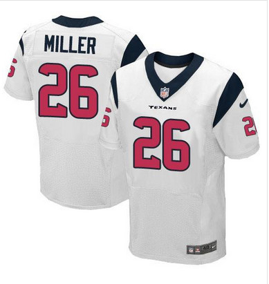 Nike Texans #26 Lamar Miller White Men's Stitched NFL Elite Jersey