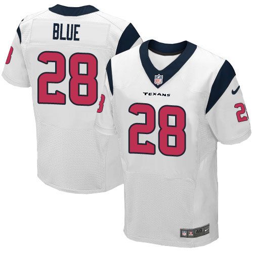 Nike Texans #28 Alfred Blue White Men's Stitched NFL Elite Jersey Nike Texans #28 Alfred Blue White Men's Stitched NFL Elite Jersey