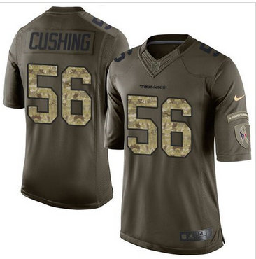 Nike Houston Texans #56 Brian Cushing Green Men's Stitched NFL Limited Salute to Service Jersey Nike Houston Texans #56 Brian Cushing Green Men's Stitched NFL Limited Salute to Service Jersey