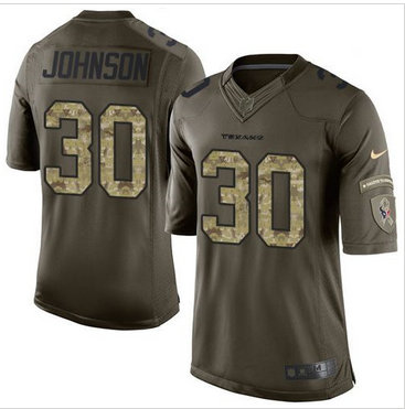 Nike Houston Texans #30 Kevin Johnson Green Men's Stitched NFL Limited Salute to Service Jersey Nike Houston Texans #30 Kevin Johnson Green Men's Stitched NFL Limited Salute to Service Jersey