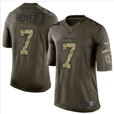 Nike Houston Texans #7 Brian Hoyer Green Men's Stitched NFL Limited Salute to Service Jersey Nike Houston Texans #7 Brian Hoyer Green Men's Stitched NFL Limited Salute to Service Jersey