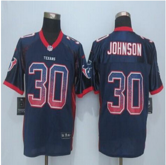 New Houston Texans #30 Kevin Johnson Navy Blue Team Color Men's Stitched NFL Elite Drift Fashion Jersey