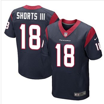 New Houston Texans #18 Cecil Shorts III Navy Blue Team Color Men's Stitched NFL Elite jersey New Houston Texans #18 Cecil Shorts III Navy Blue Team Color Men's Stitched NFL Elite jersey