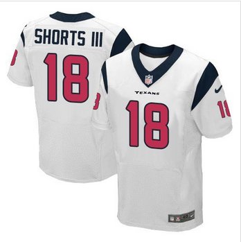 Nee Houston Texans #18 Cecil Shorts III White Men's Stitched NFL Elite Jersey