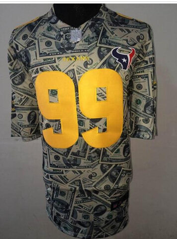 NEW Houston Texans #99 J.J. Watt Dollar Fashion NFL Elite Jersey