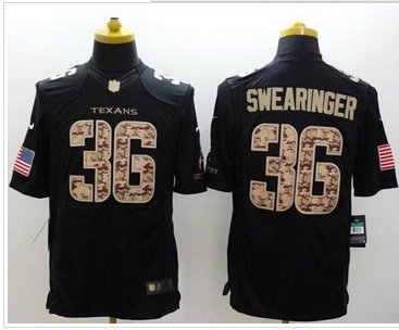 NEW Houston Texans #36 D.J. Swearinger Black NFL Limited Salute to service jersey NEW Houston Texans #36 D.J. Swearinger Black NFL Limited Salute to service jersey