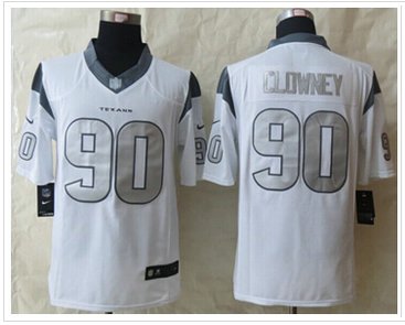 NEW Houston Texans #90 Jadeveon Clowney White NFL Limited Platinum Jersey NEW Houston Texans #90 Jadeveon Clowney White NFL Limited Platinum Jersey