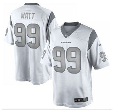 New Houston Texans #99 JJ Watt White Platinum Jersey New Houston Texans #99 JJ Watt White Platinum Jersey