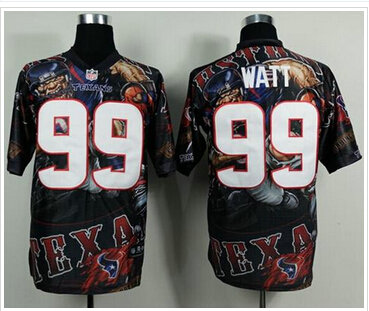 NEW Texans #99 J.J. Watt Team Color NFL Elite Fanatical Version Jersey