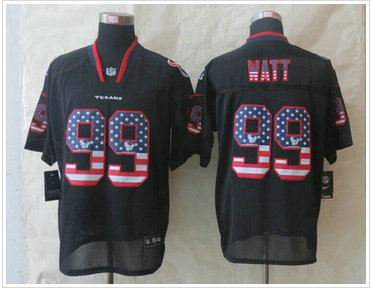 New Houston Texans #99 J.J. Watt USA Flag Fashion Black Elite Jerseys New Houston Texans #99 J.J. Watt USA Flag Fashion Black Elite Jerseys