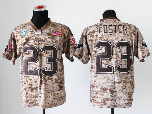 NEW Houston Texans #23 Arian Foster Camo NFL Elite USMC Jersey(USA) NEW Houston Texans #23 Arian Foster Camo NFL Elite USMC Jersey(USA)